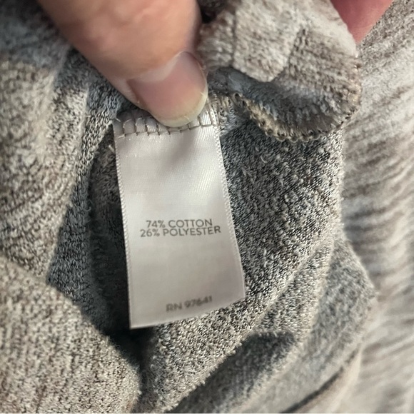 J. Jill Tunic Bell-Sleeve Boat Neck Velour Marled Brown Side Slit Pullover Large - Picture 5 of 10